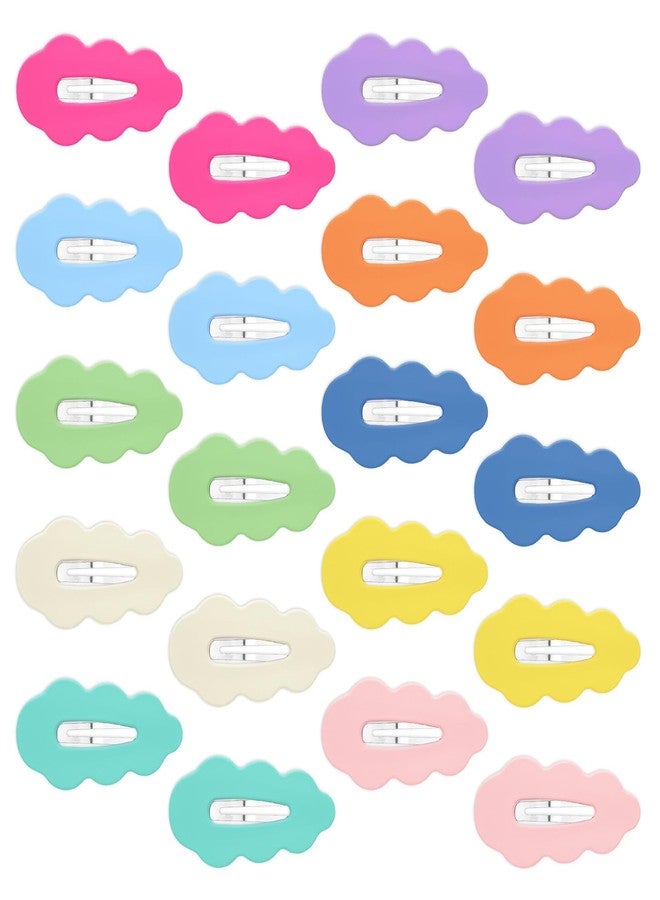 Matwsec 20Pcs Candy Colored Snap Hair Clips for Girl, Cute Hair Clips for Infant Fine Hairs 2 Inch, Non Slip Barrettes Hairpin Accessories for Baby Girl Teens Toddler Kids - Image 1